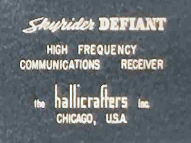 Hallicrafters SX-24 ''Skyrider Defiant''